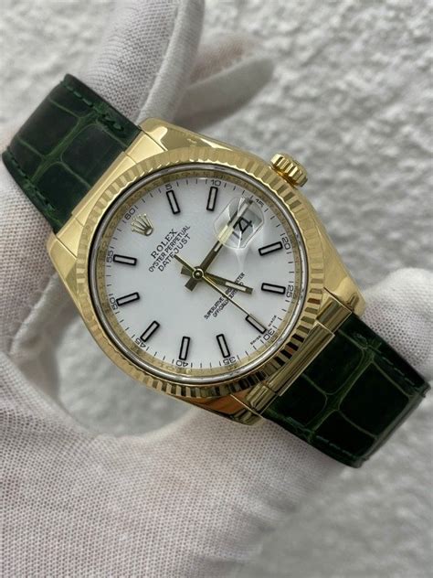 prezzo rolex cinturino pelle verde|cerchi rolex second hand.